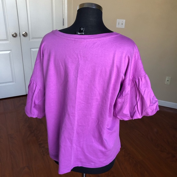 Bobeau Bubble Sleeve Tee - Picture 4 of 10